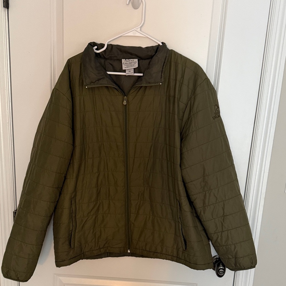 Lands' End Men’s Quilted Utility Jacket - Dark Green